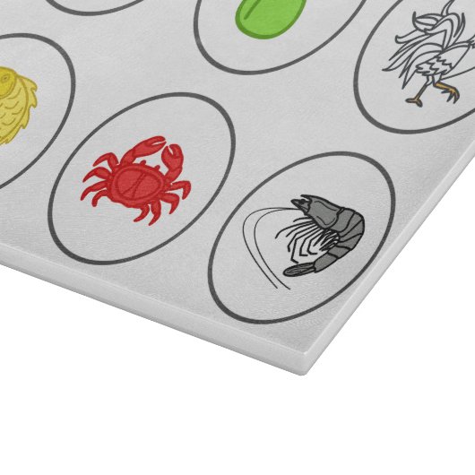 Garnelen-Sammlung Schneidebrett (Ecke)