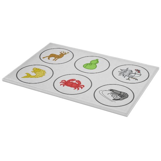 Garnelen-Sammlung Schneidebrett (Ecke)