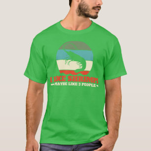 Garnelen Seafood Introvertierte Retro T-Shirt