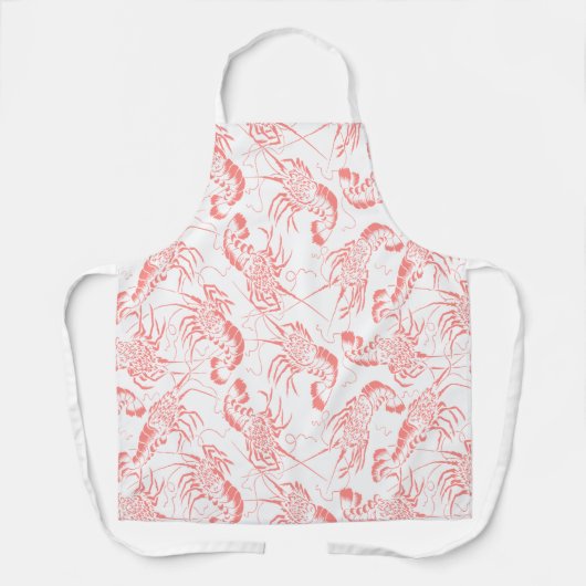 Garnelen Seafood Muster Schürze (Vorderseite)