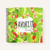 Garnelen Tomatensalat personalisiertes Kochbuch Notizblock (Vorderseite)