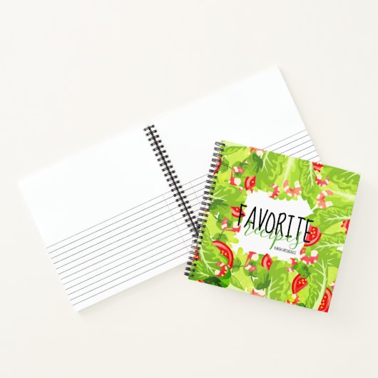 Garnelen Tomatensalat personalisiertes Kochbuch Notizblock (Innenseite)