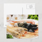 Garnelen und Muscheln Postkarte (Vorne/Hinten)