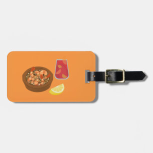 Garnelen und Sangria Gepäckanhänger