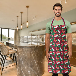 Garnelen und Sushi-Bordeaux Schürze