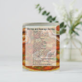 Garnelen und Wurst Gumbo Rezept leicht Postkarte (Stehend Vorderseite)