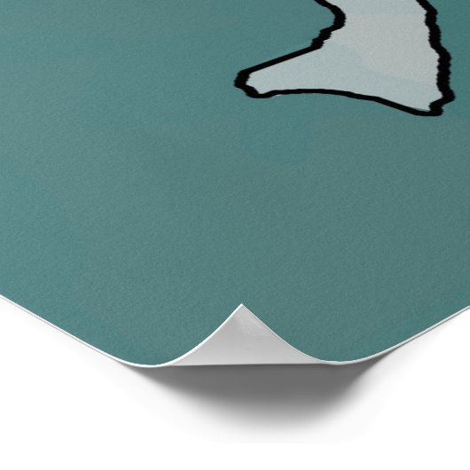 Garnelenboot, abstrakt poster (Ecke)