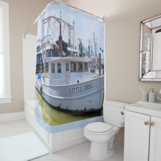 Garnelenboot Duschvorhang (Beispiel)