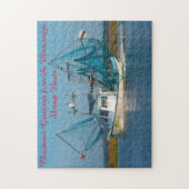 Garnelenboot Mississippi. Puzzle (Vertikal)