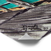 Garnelenboot nautische Kunst Poster (Ecke)