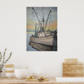 Garnelenboot von Nancy Hellams Poster (Küche)