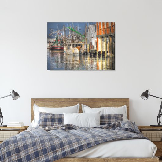 Garnelenboote. Leinwanddruck (Insitu (Schlafzimmer))