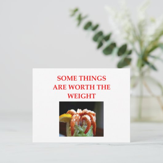 Garnelencocktail Postkarte (Stehend Vorderseite)