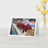 Garnelendisplay im Mercado Central, Valencia Karte (Gelbe Blume)