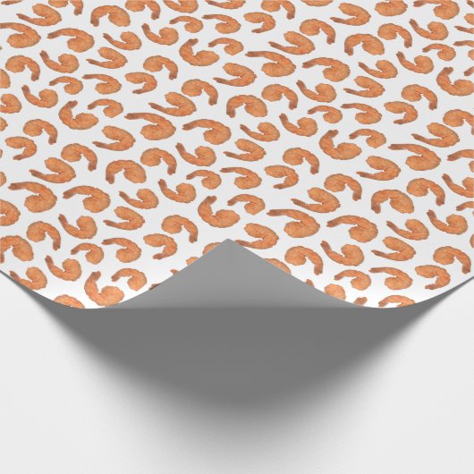 Garnelenfrittiermuster Geschenkpapier (Ecke)