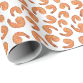 Garnelenfrittiermuster Geschenkpapier (Rolleneckpunkt)