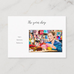 Garnelengeschäft QR-Code Foto Strickgarn Wolle Visitenkarte