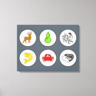 Garnelenklatsche Pappe - Sepia Leinwanddruck