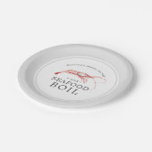 Garnelenkohle| Brautparty für Meeresfrüchte Pappteller (Schrägansicht)