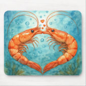Garnelenpaar küsst sich unter Wasser Mousepad (Vorne)