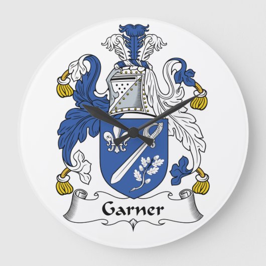 Garner Family Crest Große Wanduhr (Vorderseite)