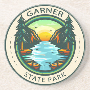 Garner Staat Park Texas Abzeichen Getränkeuntersetzer