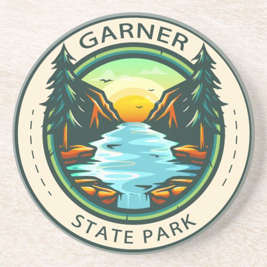 Garner Staat Park Texas Abzeichen Getränkeuntersetzer (Vorne)