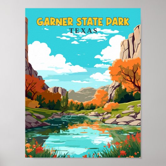 Garner Staat Park Texas USA Vintage Reise Poster (Vorne)