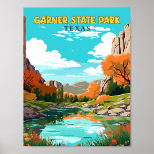 Garner State Park Texas USA Reise vintage Poster
