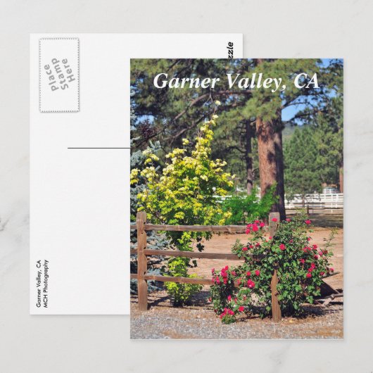 Garner Valley, CA Postkarte (Vorne/Hinten)