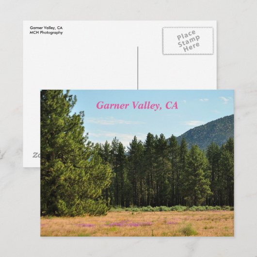 Garner Valley, CA Postkarte (Vorne/Hinten)