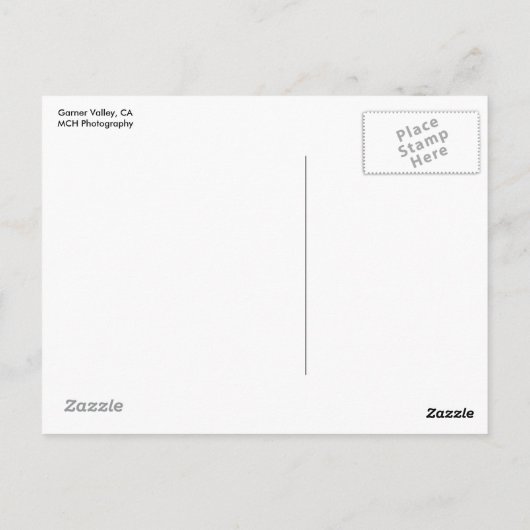 Garner Valley, CA Postkarte (Rückseite)