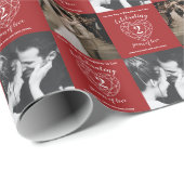 Garnet 2. Hochzeit Jubiläum Kontur Foto Geschenkpapier (Rolleneckpunkt)