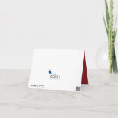 Garnet 2. Hochzeit Jubiläum Kontur Herz Rot Karte (Rückseite)