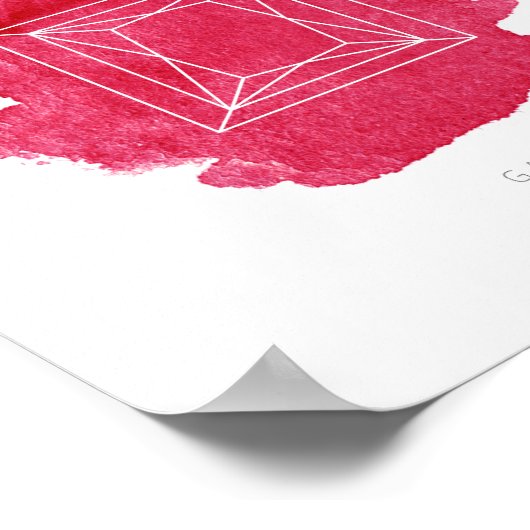 Garnet Birthstone Januar Poster (Ecke)