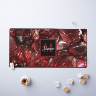 Garnet Birthstone Monogram Personalized Name Schreibtischunterlage