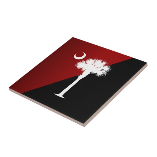 Garnet & Black Palmetto Fliese (Seite)