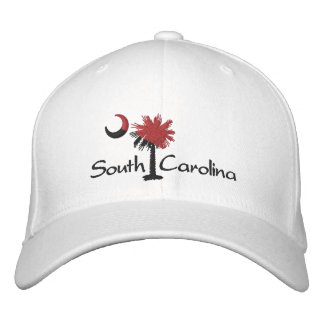 Garnet/Black South Carolina Palmetto Moon Embroide Bestickte Kappe