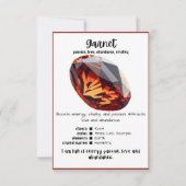 Garnet Crystal Meaning Card Einladung (Vorderseite)