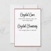 Garnet Crystal Meaning Card Einladung (Rückseite)