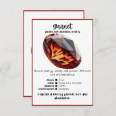 Garnet Crystal Meaning Card Einladung (Vorne/Hinten)
