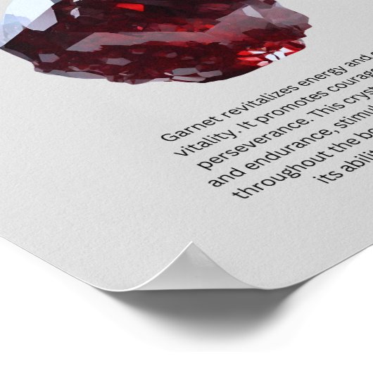Garnet Crystal Meaning Poster (Ecke)