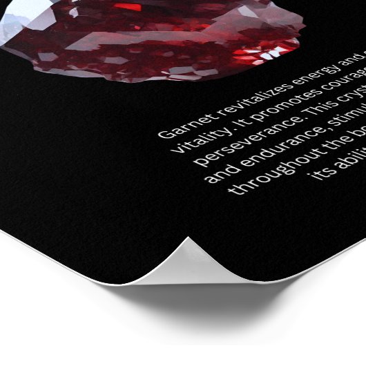 Garnet Crystal Stone Bedeutung Poster (Ecke)