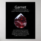 Garnet Crystal Stone Bedeutung Poster (Vorne)