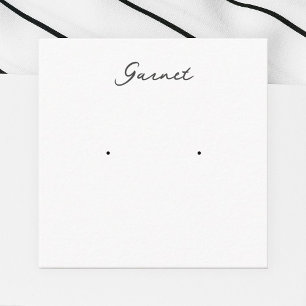 Garnet Earring Juwelier Display Card Begleitkarte