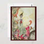 Garnet-Fee Postkarte (Vorne/Hinten)