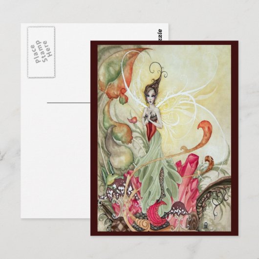 Garnet-Fee Postkarte (Vorne/Hinten)