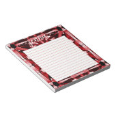 Garnet Gemstone Lined Personalisiert Notizblock (angewinkelt)