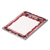 Garnet Gemstone Lined Personalisiert Notizblock (Rotiert)