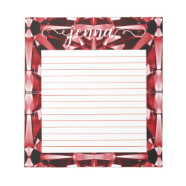 Garnet Gemstone Lined Personalisiert Notizblock